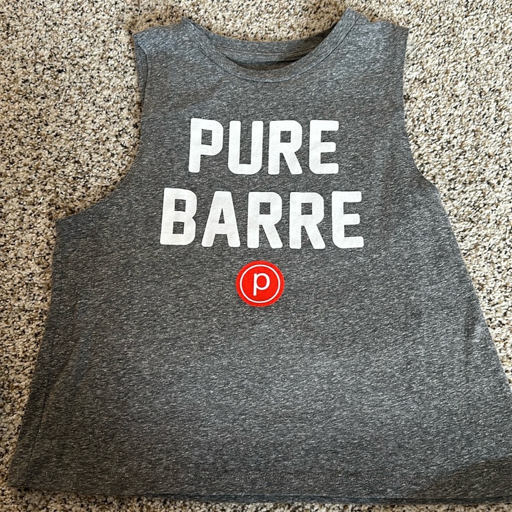 Pure barre cropped muscle tank